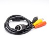 10pcs 4 Pin GX12 Câble de connecteur féminin 1M à L\'adaptateur DC BNC pour la caméra de vue arrière de véhicule automobile