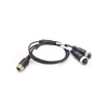 4芯航空电缆线GX12防水公转母分流器电缆延长线30CM 10pcs