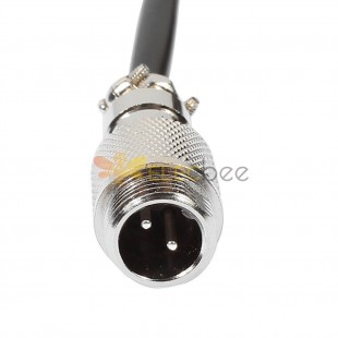 GX12 2芯公头电缆线单边线焊接GX12带线航空插头1M 10pcs