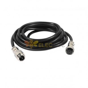 10pcs GX12-2 Pin Мужской женский кабель кордет прямо мужчина и женский Plug 1M