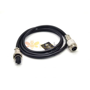 10pcs GX12-3 Pin Cable Cableset Masculino para Feminino Straight Head Aviação Plug Straight 1M