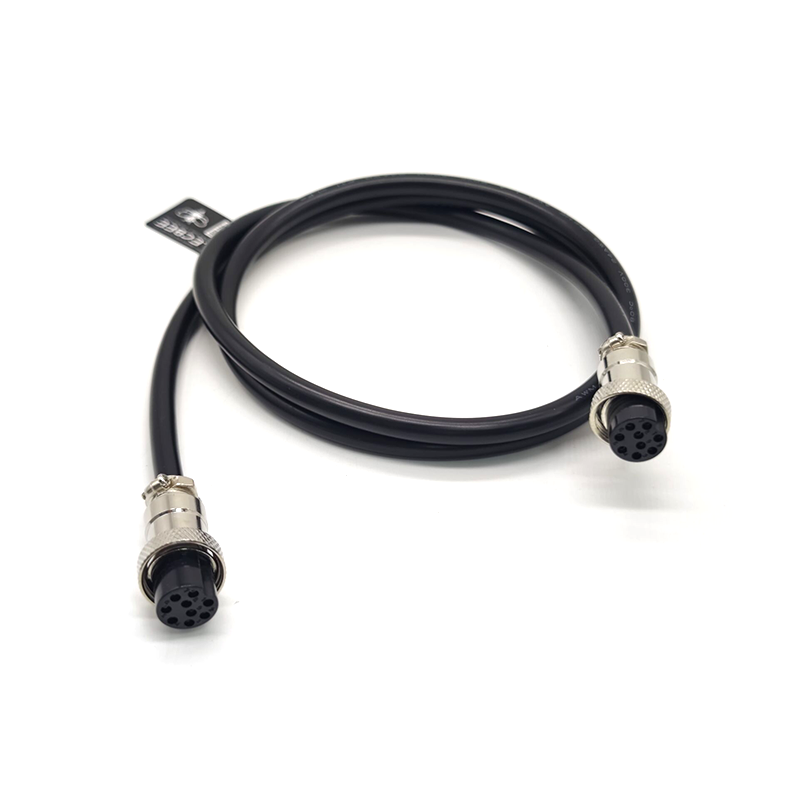 10pcs GX12-4 pin Double Ended Female Cable Cordset Circular Aviation Connector with 1M Plug Cables