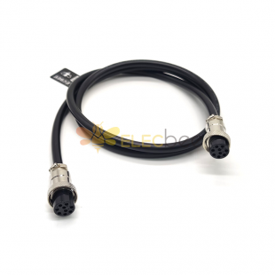 10pcs GX12-4 pin doble extremo hembra cable cable cable de aviación conector circular de aviación con cables de enchufe de 1M