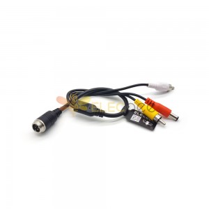 10pcs GX12 4 Pin Male Connector Cable para DC RCA CCTV Camera Cable 1M