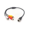 10pcs GX12 4 Pin Male Connector Cable to DC RCA CCTV Camera Cable 1M