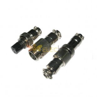2 Pin Connector Homme Femme Plug GX12 Docking Cable Straight IP55 Waterproof Plug 5sets