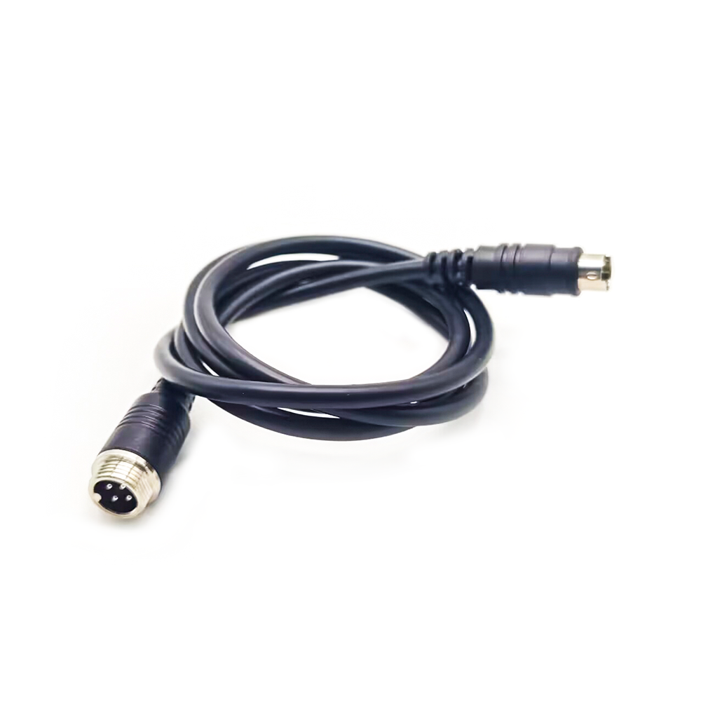 30PCS Aviation Electrical Cable GX12 to Mini Din Male Adapter 4 Pin Male to Male Cable Cordset 1M