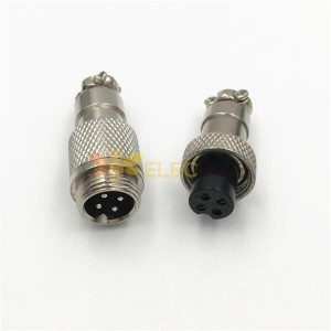 4 Pin Plug Мужской и женский стыковочный кабельный соединитель GX12 Прямой кабель Plug 5sets