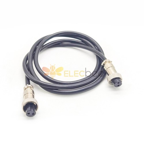 2m GX12 kabel anschlüsse 2 pin 3 pin 4 pin Butt joint verlängerung kabel  stecker männlich zu weiblich M12 5pin 6pin