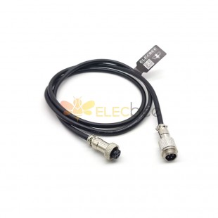 Câble Mâle À femelle GX12 4 Pin Aviation Socket Connector Plug Cable 1M