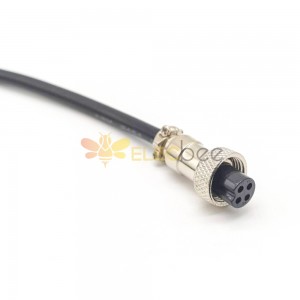 Connecteur GX12 4 Pin Female Air Plug Aviation Socket Cable 1M