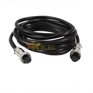 Female Connector 3 pin Head Aviation Cordset with Wire Butt Joint Extension Cable Plug 1M