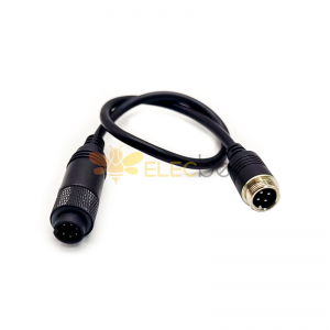 Impermeável 6 Pin to Aviation 4 Pin Conector Masculino para Male Air Plug Cabo cabo 30CM