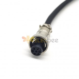GX12 7 Pin Female Aviation Cable Air Plug with 1M Extension Cable