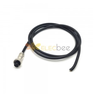 GX12 Connector 6Pin Female Cable Air Plug with Single End Cable 1 Meter