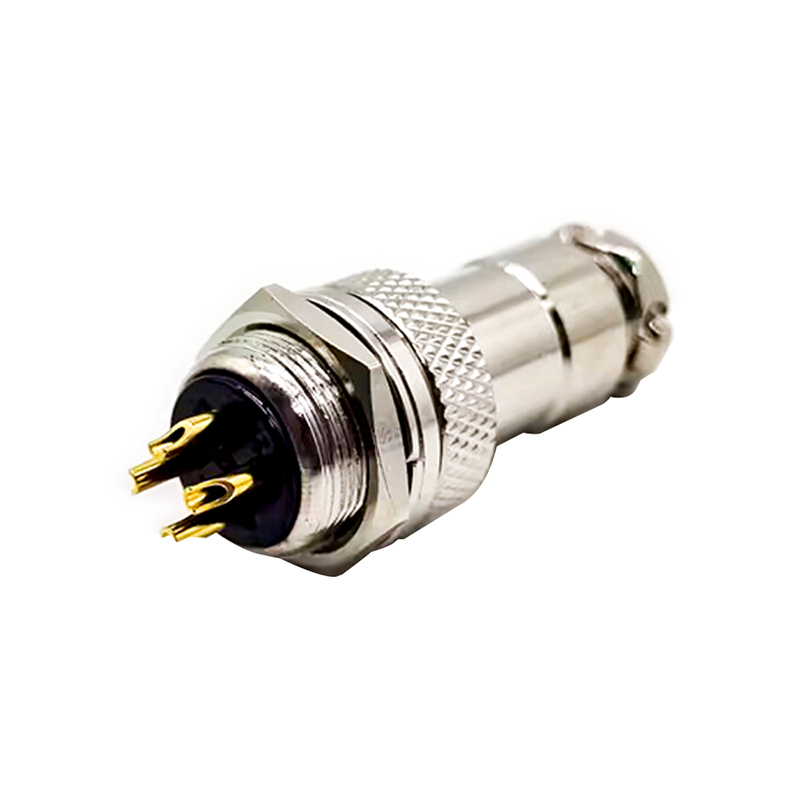 GX16 4-poliger Steckverbinder, umgekehrter gerader Stecker und Buchse, Rückseitenmontage, Löttyp für Kabel