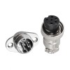 GX16 Connector 6pin Male and Female 2 Hole Flange Aviation Plug and Socket Solder Type
