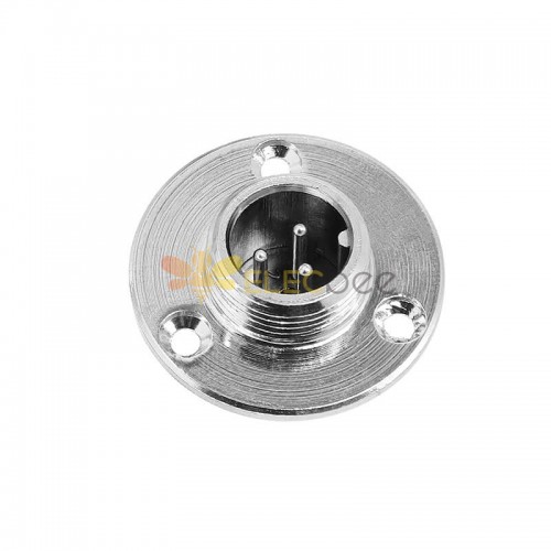 GX12 Connector 3pin Male Socket 3 Hole Circular Flange Aviation Solder Type for Cable