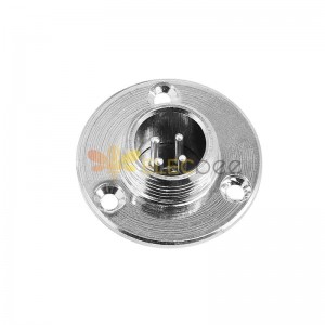 12mm Aviation Male Socket 3 Hole Flange GX12 4 Pin Aviation Connector Solder Type for Cable