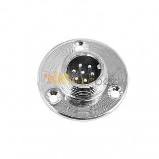 12mm Aviation Male Socket 3 Hole Flange GX12 7 Pin Aviation Connector Solder Type for Cable