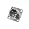 12mm Metal Square Flange Mount GX12 6-Pin Connector Male Socket