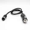 GX12 3 Pin Connector Female To Cigarette Lighter Plug Straight Cable Length 60CM