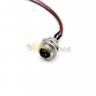 GX12-4 Pin Panel Mount Cable Assembly 0.2Meter Aviation Connector