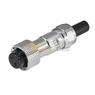 GX12 Circular Connector Straight Female Aviation Plug 2 Pin Cable Wires Aviation Connector IP67 Waterproof