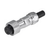 GX12 Connector IP67 Waterproof 2Pin Standard Type Straight Female Plug and Male Socket with Metal Dust Cap