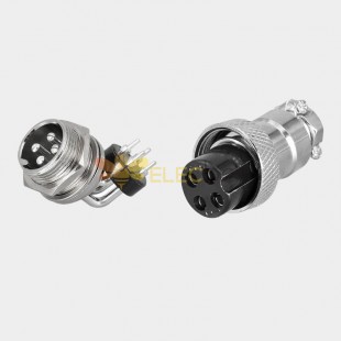 GX16 Standard Type Connector GX16-4 Pin Male and Female Right Angled Socket for PCB