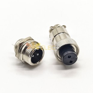 Wire Panel Connectors 2 Pin GX12 Aviation Connector Straight Receptacle and Cable Plug 5sets