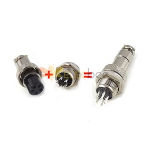 Connexion de fil à panneau GX12 5 Pin Male Socket et Female Plug Straight Connector 5sets