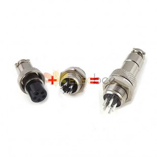 Fio para painel conector GX12 5 Pin Male Socket e plug feminino conector reto 5sets
