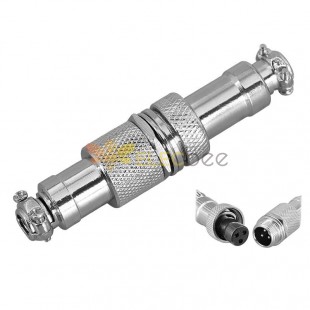 GX12 3 Core Aviation Connector Male and Female Straight Metal Wiring Aviation Plug