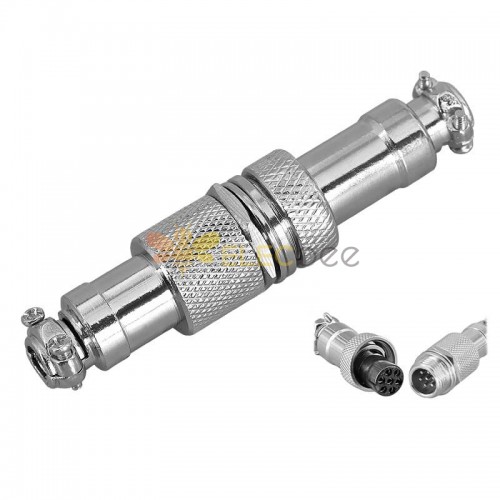 GX12 7-контактные разъемы мужской и женский стыковочный кабельный разъем прямой металлический круглый разъем