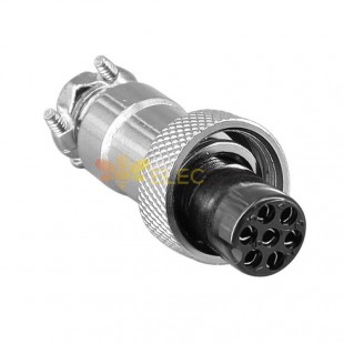GX12 7-Pin Female Plug Metal Round Cable Mount Aviation Connectors