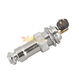 GX12 Aviation Connector 12mm Thread GX12-3 Pin Straight Female and Right Angle Male Socket for PCB
