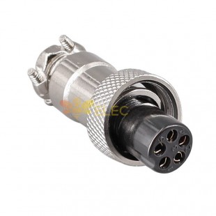 GX12 Circular Connector Straight Female Aviation Plug 5 Pin Cable Wires Aviation Connector