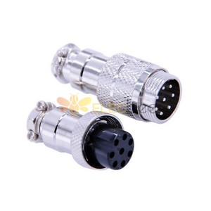 10pcs 8 Pin Connector Homme et Femelle Straight 16mm Circular Male Cable Connector