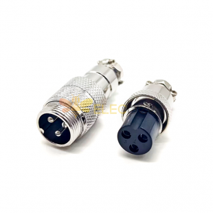 10pcs GX16 3 Pin Conector Straight Male Female Cable Connector