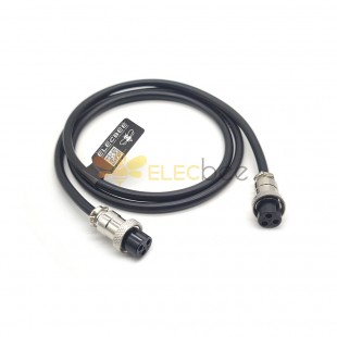 10pcs GX16-3 핀 이중 종료 여성 커넥터 케이블 코드 1M