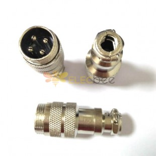 10pcs GX16-4P Мужской Plug Прямо IP55 водонепроницаемый стыковочный кабельный разъем