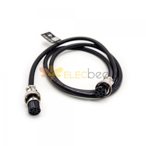 10pcs GX16 9 Pin Air Plug Cable Doble hembra conector de aviación cable eléctrico 1M