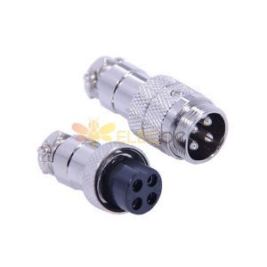 10pcs Métal GX16 4 Aviation Connectors Straight Butt-Joint Male and Female Connector