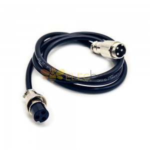 Havacılık Koaksiyel Kablo GX16-3 Pin Kablo Cordset Hava Fişi Erkek Kadın Konektör Kablo Montajları 1M