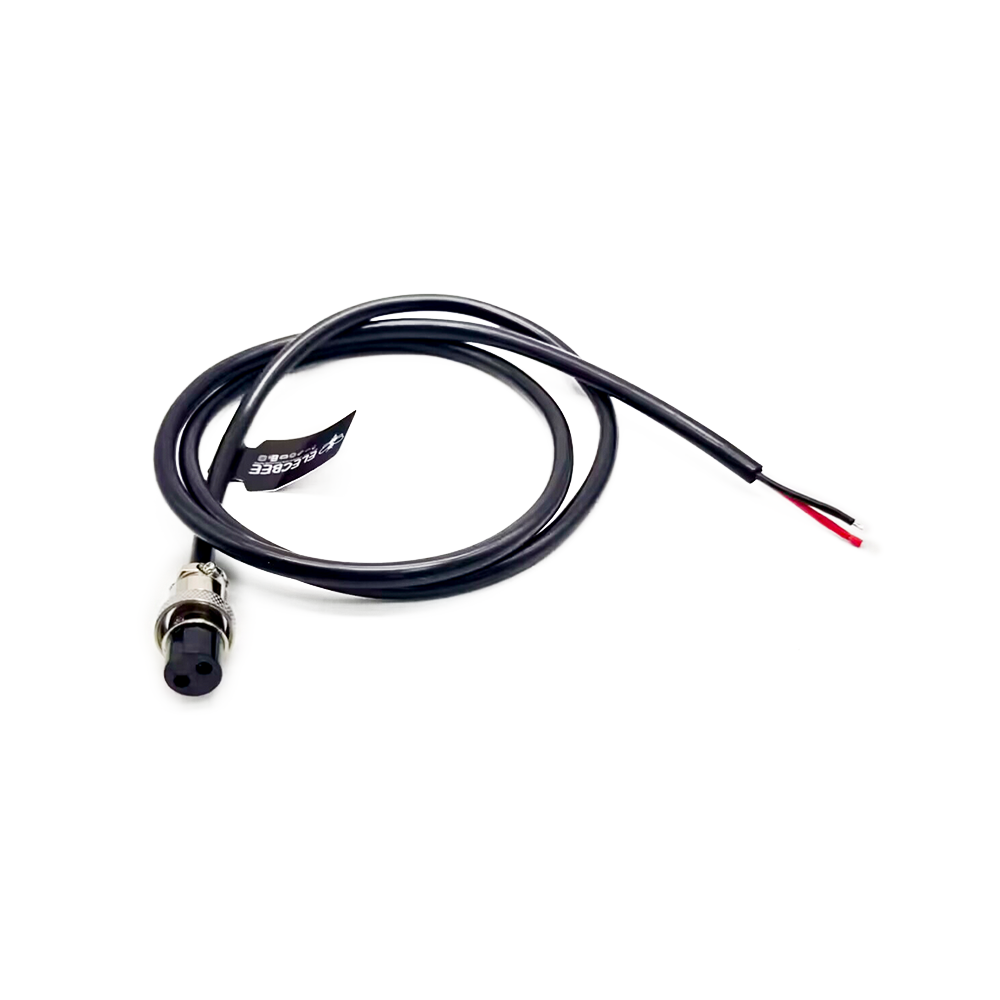 Aviation GX16 2 GX16 Cable Cordset Female Plug with 1M Cable