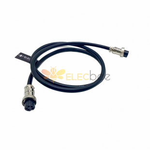 Female to Female GX16 5 Pin Cable Cordset Air Plug Female Aviation Socket Connector Cable 1M