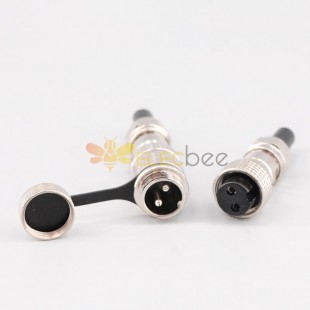 GX16 2 Pin Plug Male and Female Docking Cable Connector Straight Cable Plug IP67 Waterproof