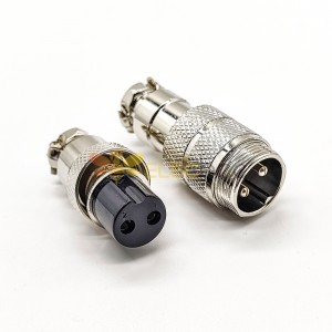 GX16 2P Conector macho recto hembra cable de acoplamiento impermeable