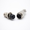 GX16 4 Aviation Connectors Metal Straight Butt-Joint Connector Homme et Femelle